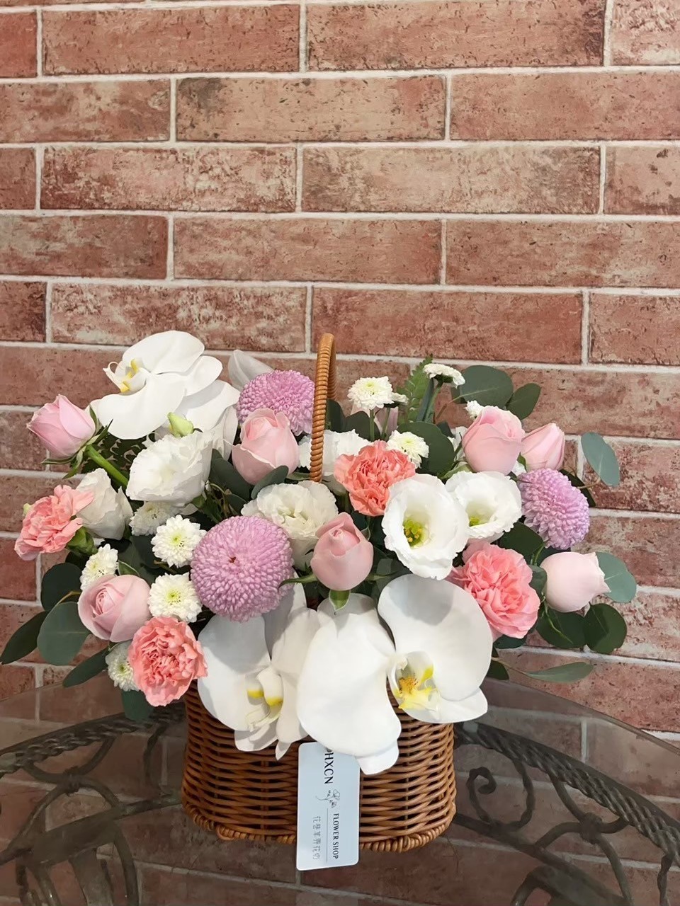 TR010 HXCN◆鮮花提籃盆花