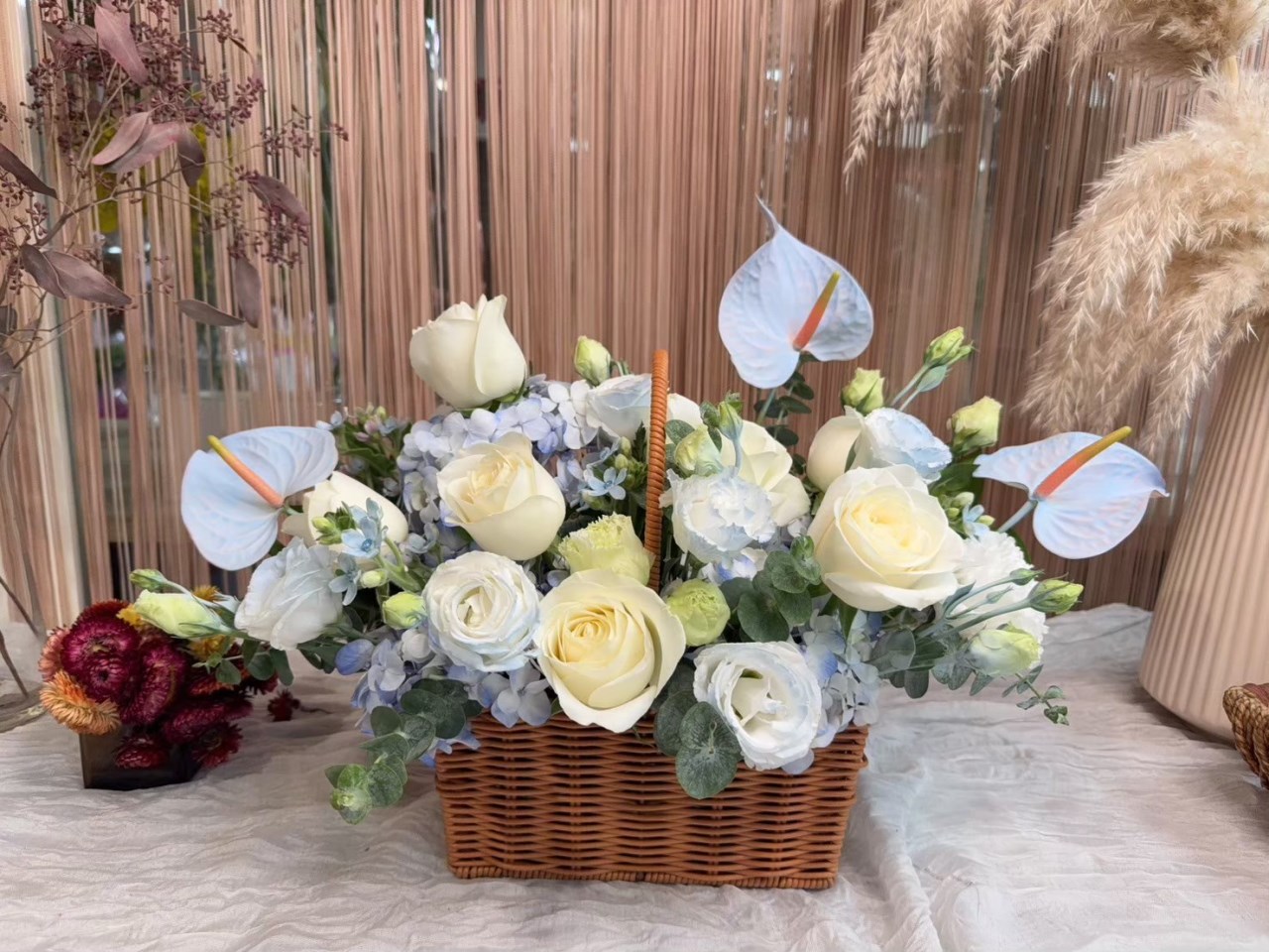 TR012 HXCN◆鮮花提籃盆花